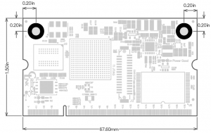 MityDSP-L138: Mechanical diagram for Critical Link's OMAP-L138 System on Module