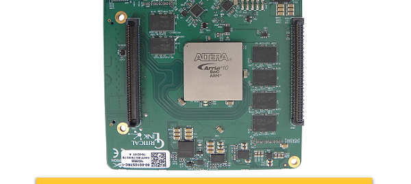 MitySOM-A10S-DSC, Arria 10 SoC board-level solution for vision / imaging and other stack-through configurations