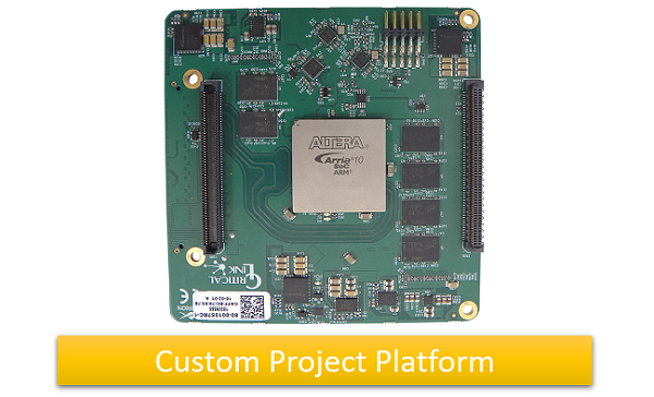 MitySOM-A10S-DSC, Arria 10 SoC board-level solution for vision / imaging and other stack-through configurations