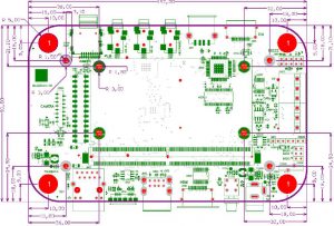 MitySOM-iMX6 SMARC Expansion Board mechanical drawing with detail dimensions