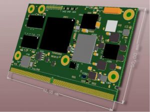 MitySOM-iMX6 mechanical dimensions, front view